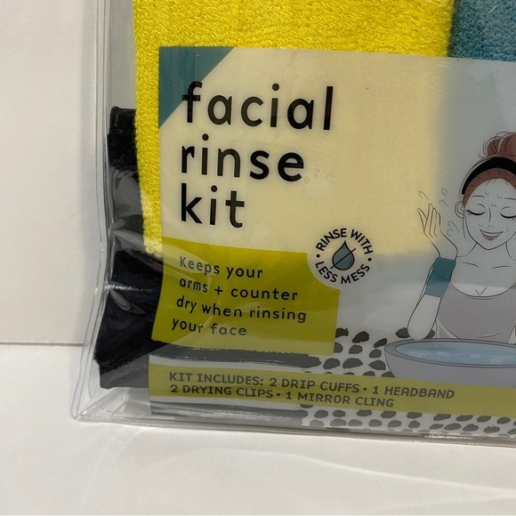 Facial Rinse Kit gift set wrist bands cuffs head band drying clips mirror clip - Picture 2 of 4